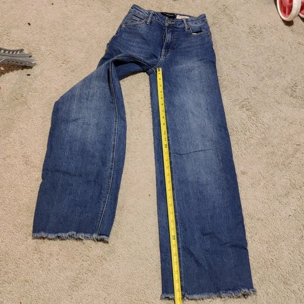 BCBGeneration High Rise Wide Leg Blue Denim Jeans 0/24 Y2K Cottagecore Vintage